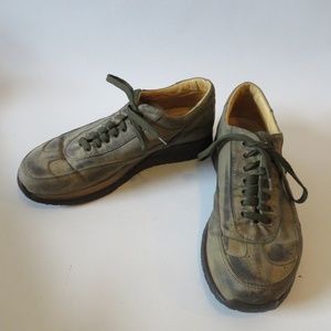 PACIOTTI 4US KHAKI BLACK DISTRESS SNEAKER SHOES 8